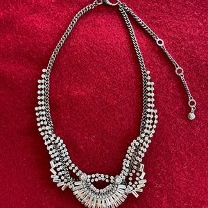 Henri Bendel statement crystal bib necklace